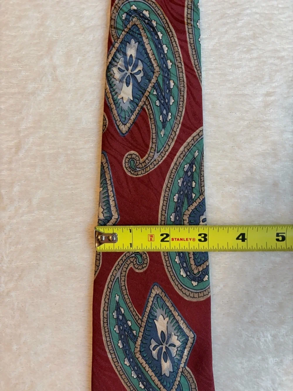 Liberty of‎ London Men's Paisley Red Blue Green Beige 100% Silk Classic Tie
